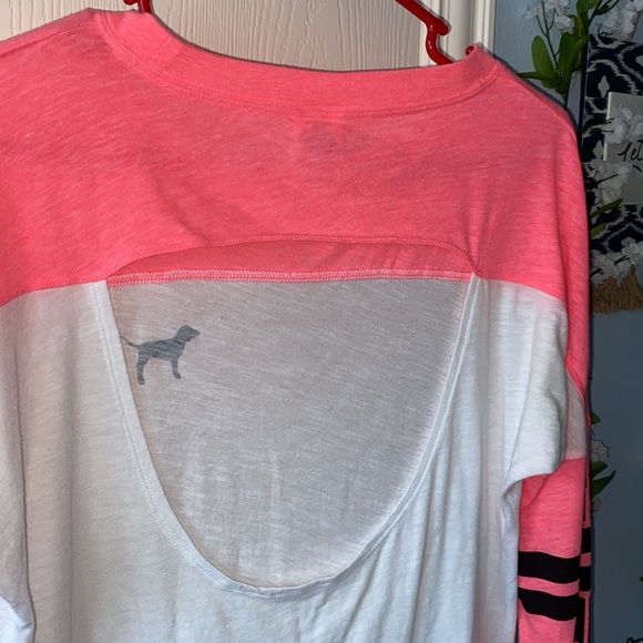 PINK Victoria’s Secret Open Back oversized Shirt - Picture 4 of 5